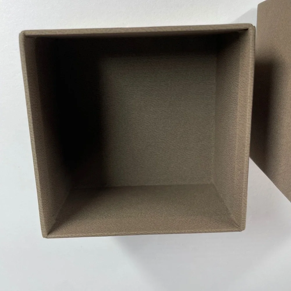 Charles Greig 1899 Luxury Ring Box with Outer Box Brown Gold Jewelry Storage